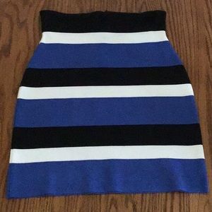 INC Striped Bandage Mini Skirt